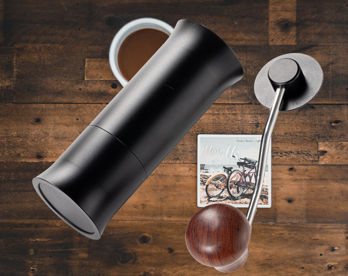 Macinacaffè conico Machine della manovella di Burr Wood Single Dose Manual
