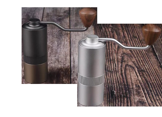 Maniglia di legno solida di campeggio portatile su ordinazione di Logo Hand Held Coffee Grinder