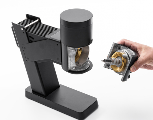 Viaggiare amichevole al di fuori caffettiere legno di alluminio e ABS con 50g di capacità di macinazione